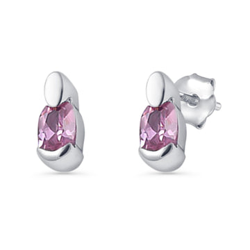 Pink CZ Earring
